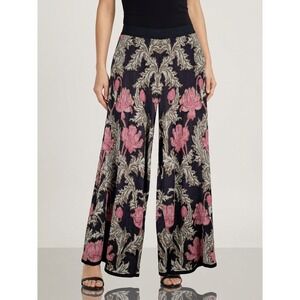 Scotch & Soda XS El Santo Camaleon Floral Jacquard Wide Leg Knit Pants